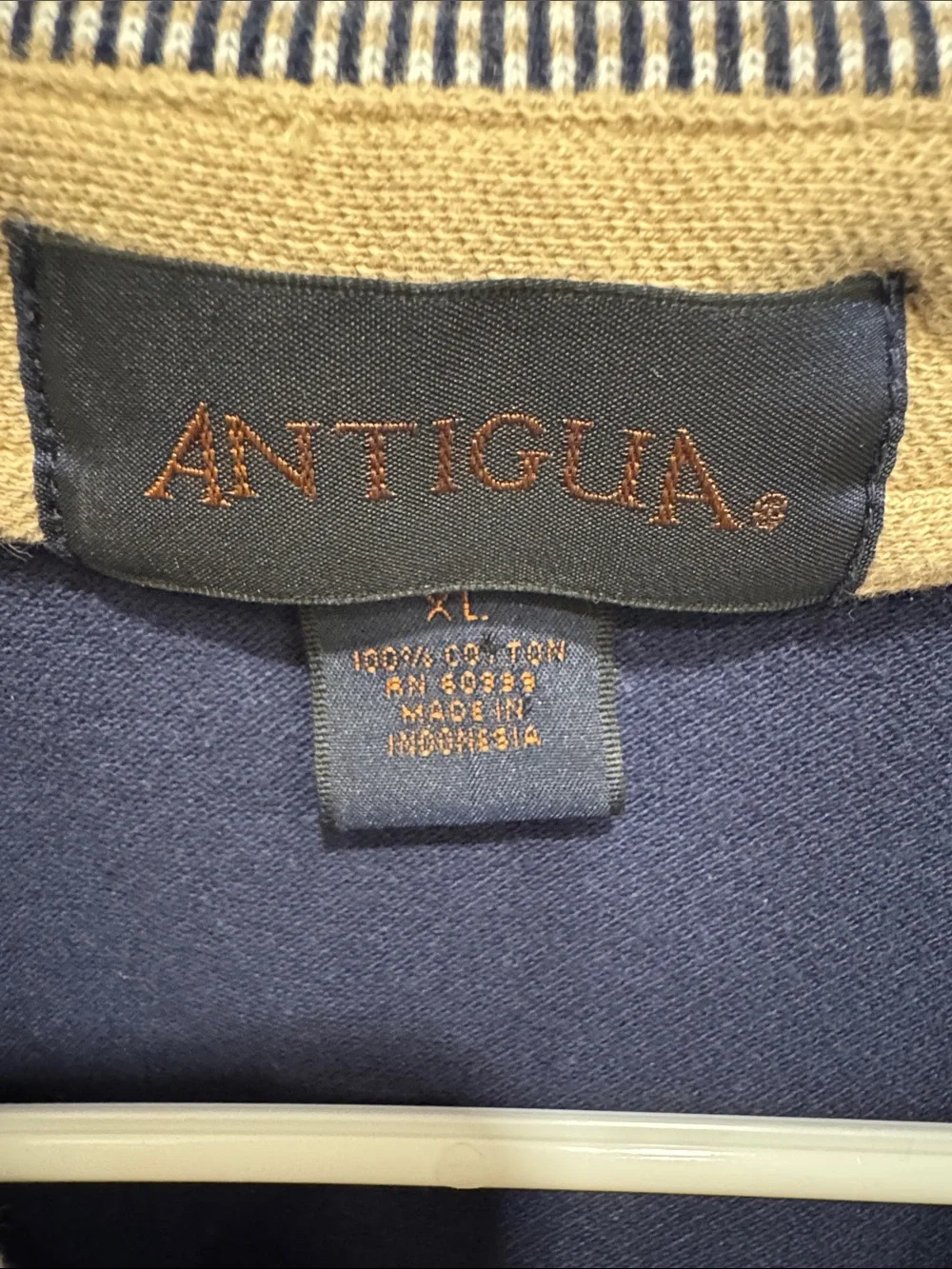 Vintage Antigua Auburn Tigers SEC Embroidered Polo Shirt Navy Blue Men’s XL